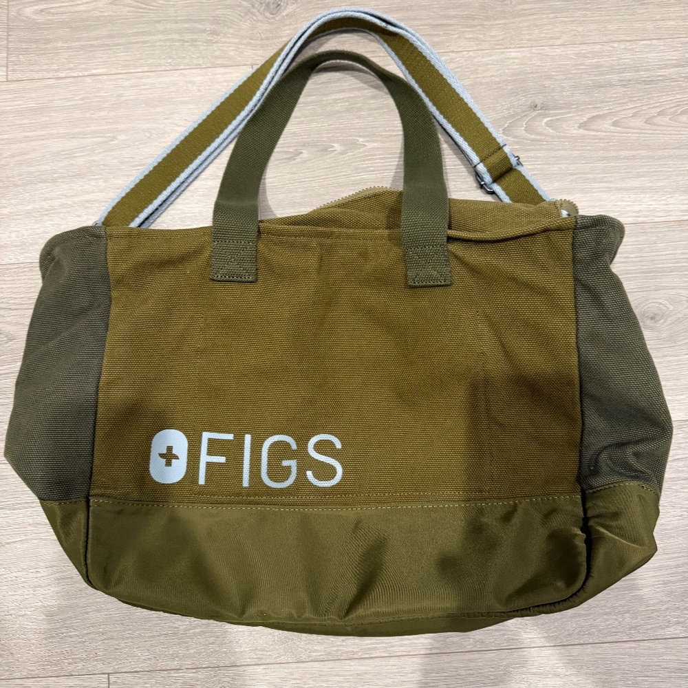 Figs tote army green
